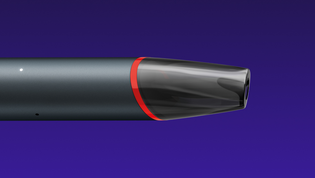 Horizontal view of a VEEV NOW ULTRA with a dark blue background
