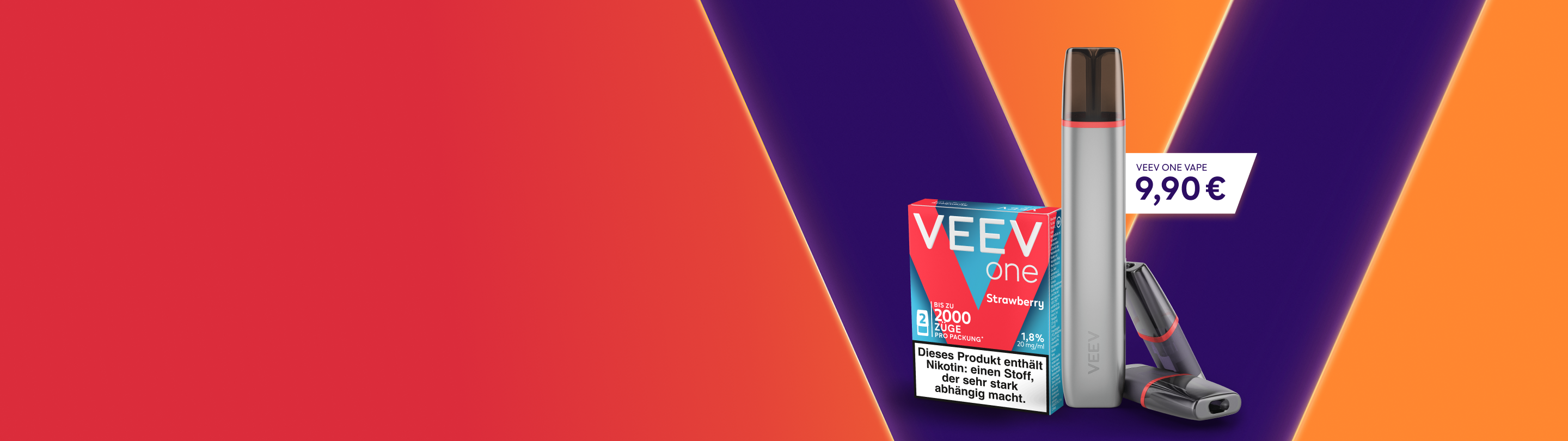 VEEV ONE Gerät für 9,90€ mit einem Pack Strawberry