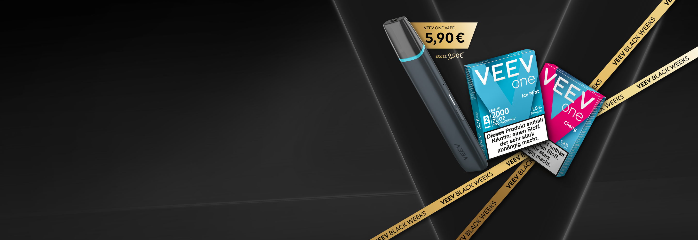 VEEV Gerät für 5,90 € statt 9,90 € inklusive 2 Packs Pods