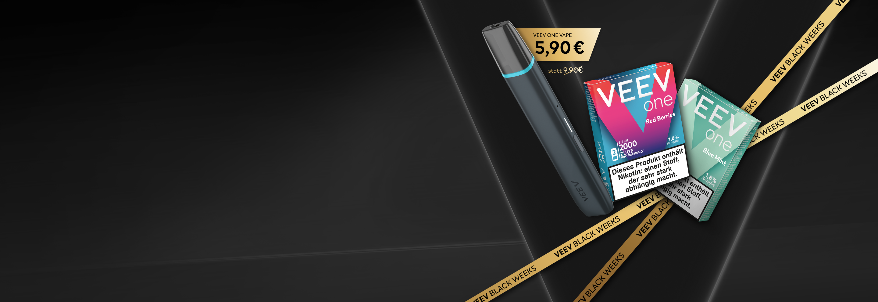 VEEV Gerät für 5,90 € statt 9,90 € inklusive 2 Packs Pods