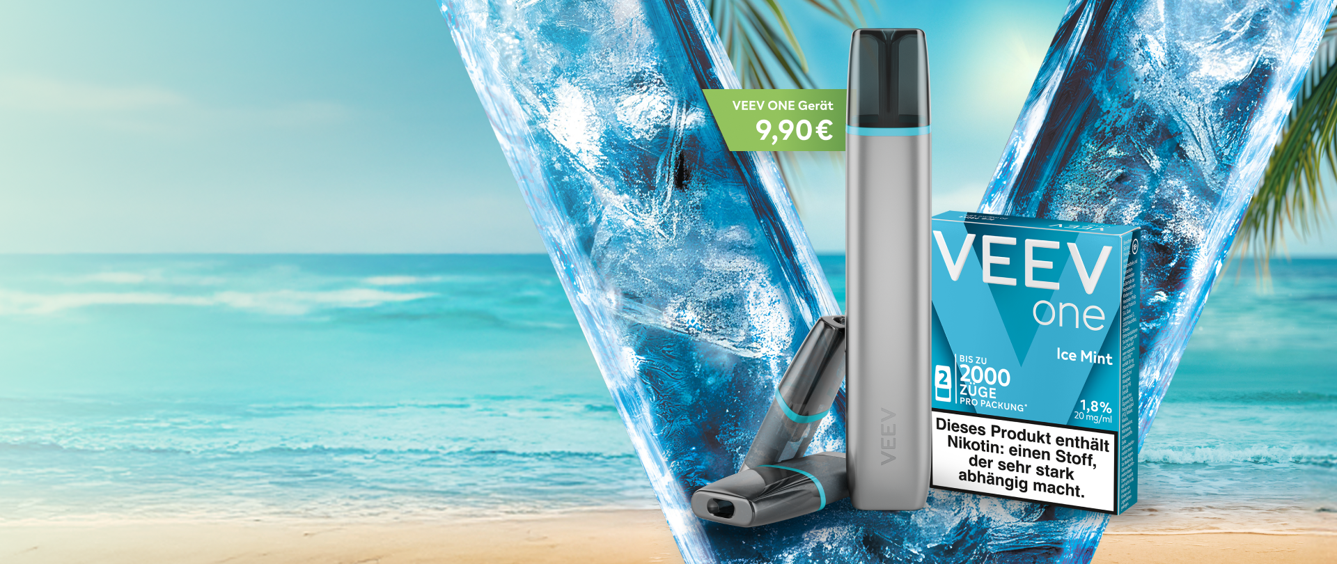 VEEV ONE Gerät für 9,90 € mit einer Packung Icy Mint kostenlos für Neukunden