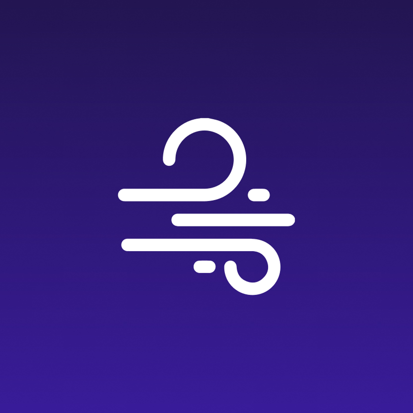 Dampf Icon auf einem dunklen Hintergrund