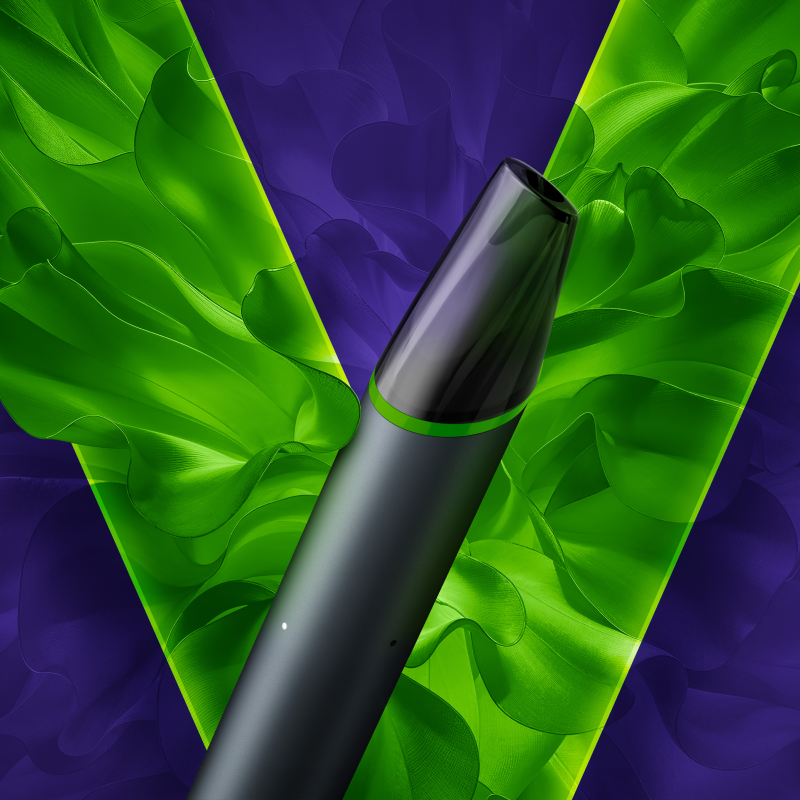 VEEV NOW ULTRA Lemon Lime vape uređaj s limeta zelenim VEEV logotipom u pozadini 0
