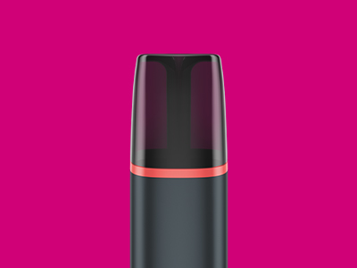 Close up of VEEV ONE vape on a pink background