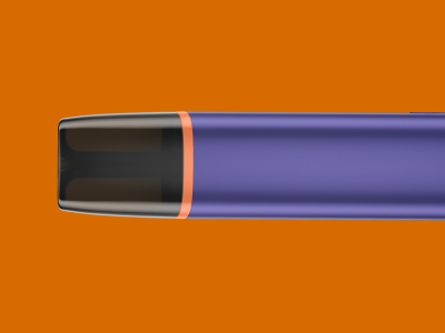 VEEV ONE vape uređaj na narančastoj pozadini