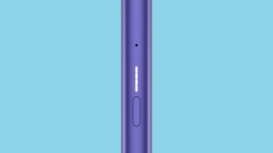 Close up of VEEV ONE vape airflow holes and on/off button