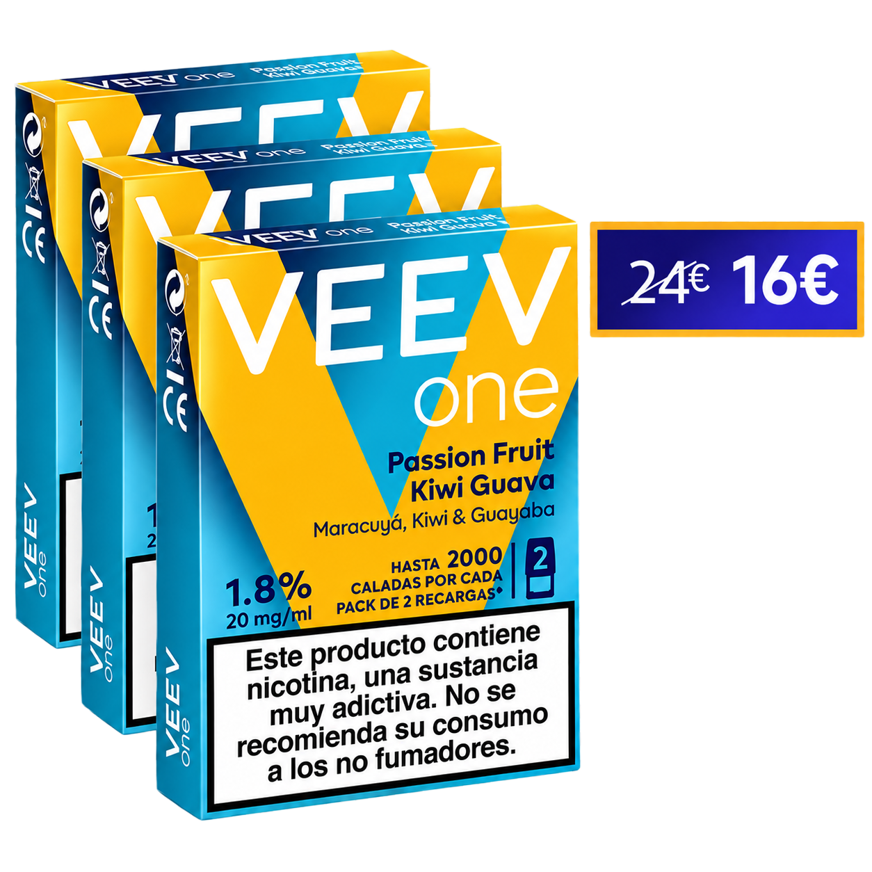 VEEV ONE Maracuy&aacute;, Kiwi & Guayaba 1.8%, , large
