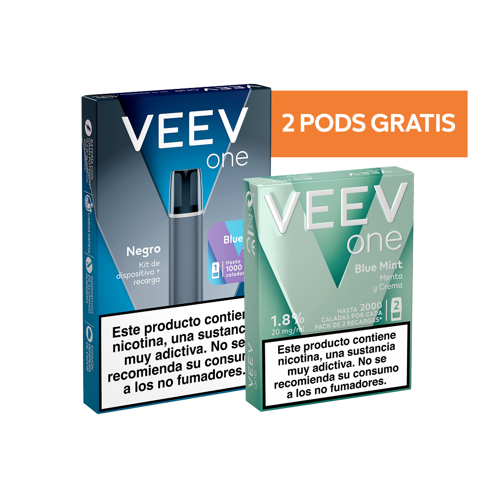 VEEV ONE Starter Kit - 1 dispositivo y 1 recarga, Blueberry, large 0