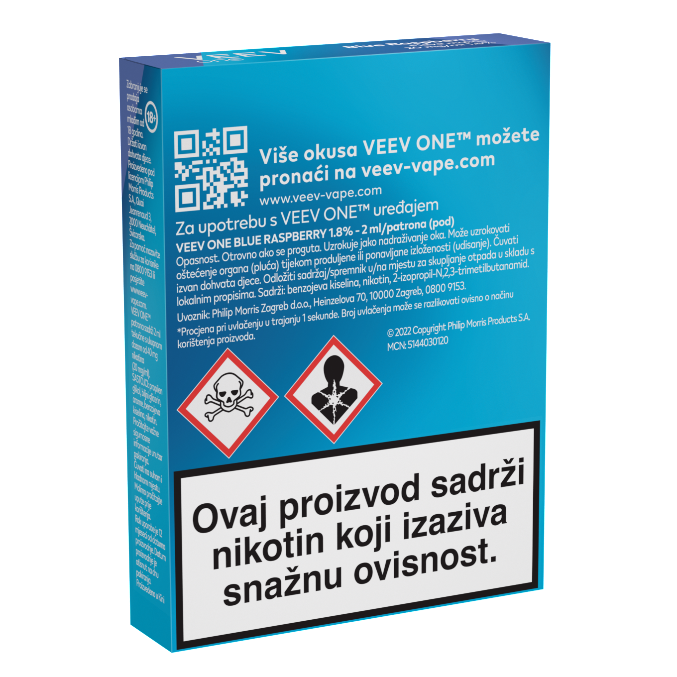 veev one raspberry VEEV ONE BLUE RASPBERRY ml (2 x 20mg, 2ml) - Compare Prices & Where To Buy main image 0