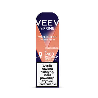 Front opakowania z 1 podem VEEV inPRIME Watermelon​