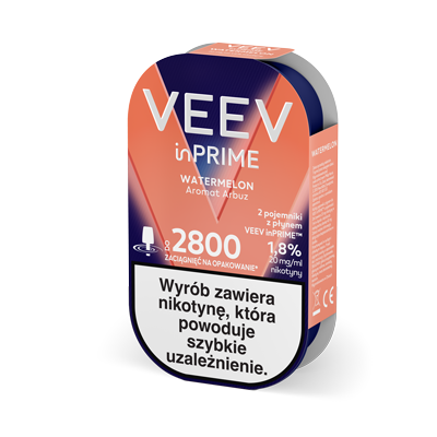 Boczna strona opakowania pojemnika z płynem VEEV inPRIME Watermelon 1