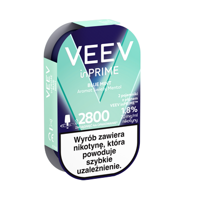 Prawy bok opakowania pod&oacute;w VEEV inPRIME Blue Mint 2