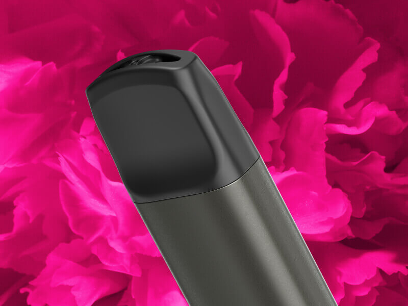 Gotowy do użycia ustnik do jednorazowego e-papierosa VEEV NOW na różowym tle