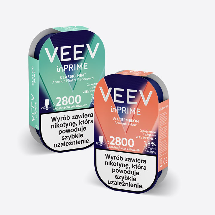Pojemniki z płynem z nikotyną VEEV inPRIME