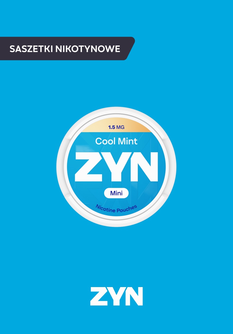 Saszetki nikotynowe ZYN Cool Mint w kolorze niebieskim