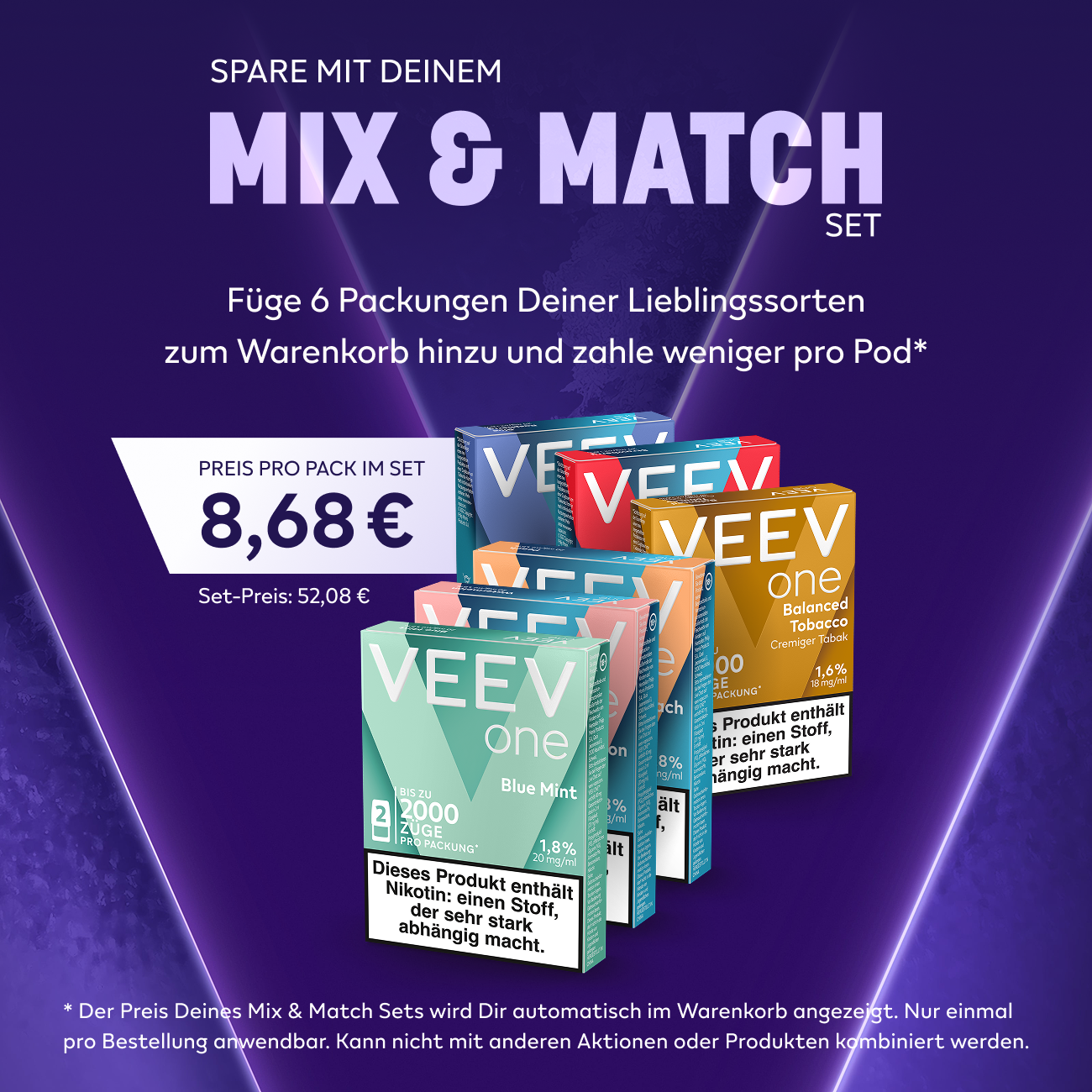 VEEV ONE Pods Blue Mint (Multipack)