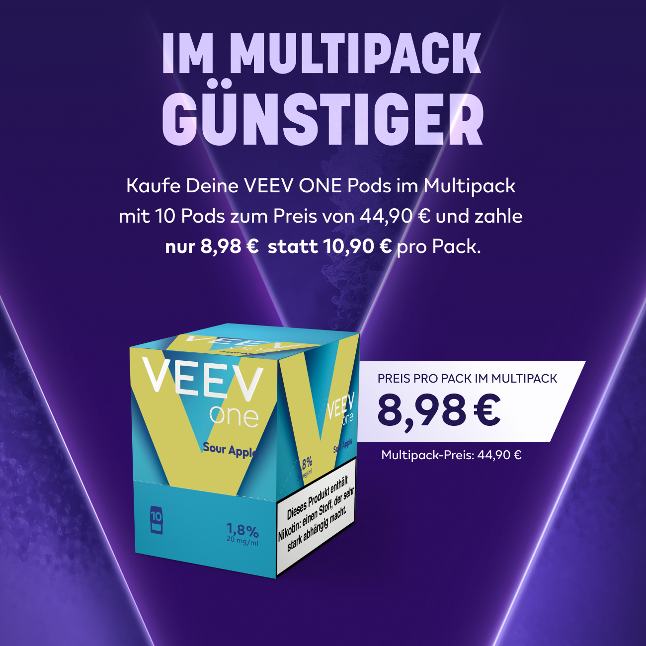 VEEV ONE Pods Sour Apple (Sour Apple)