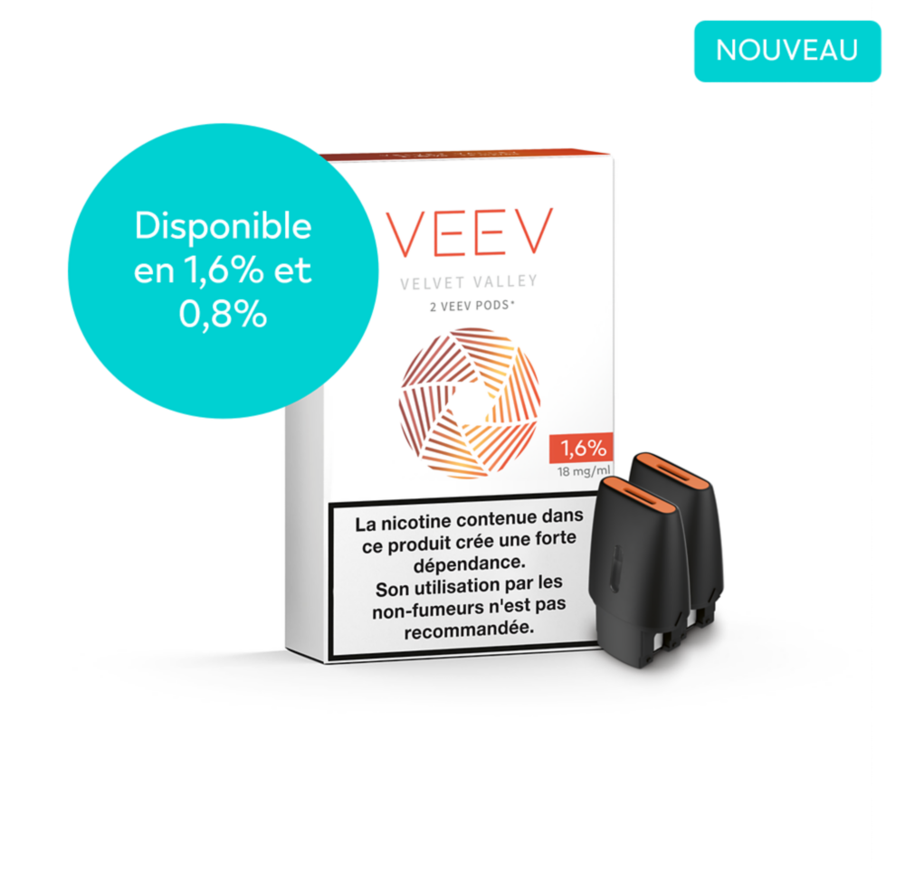 VEEV Velvet Valley 1.6% 2 recharges/paquet (VELVET VALLEY)