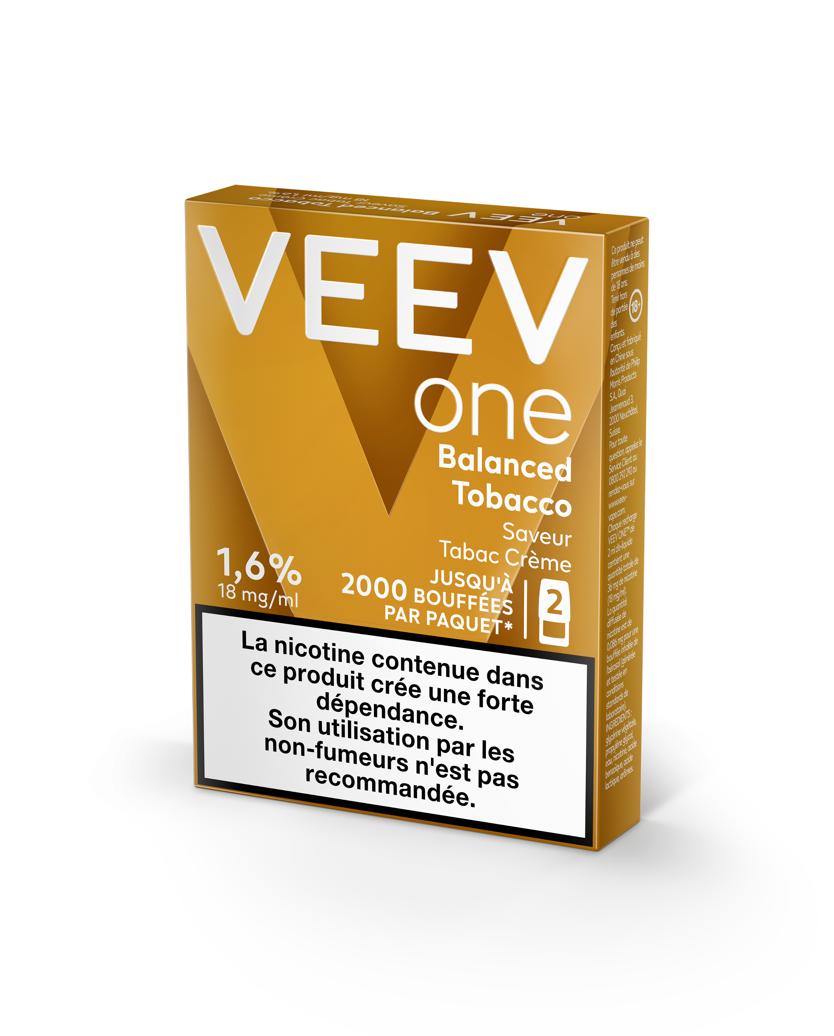 Pods VEEV ONE Tabac Crème 18mg/ml (Balanced Tobacco)
