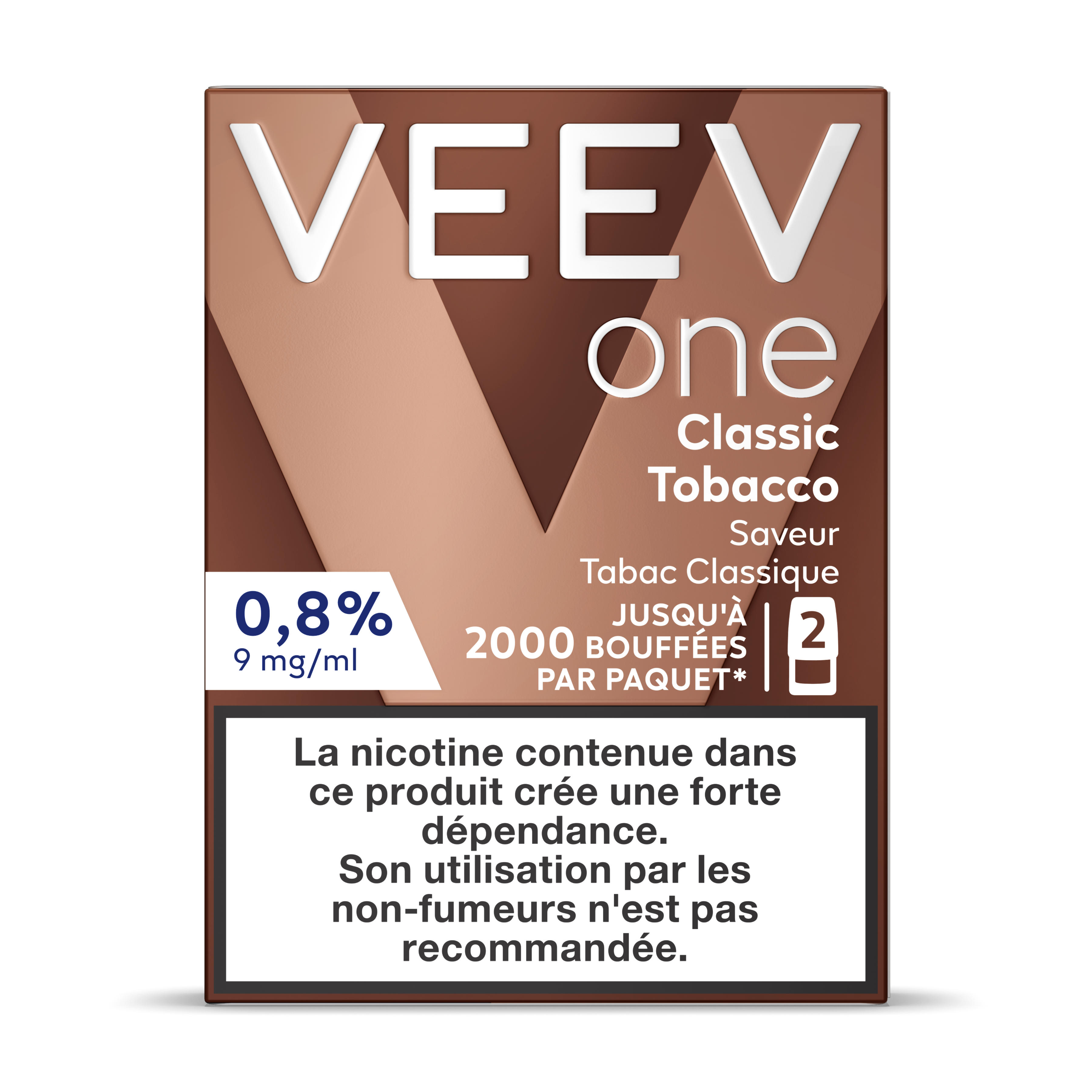 Pods VEEV ONE Tabac Classique 9mg ou 20mg (Classic Tobacco)