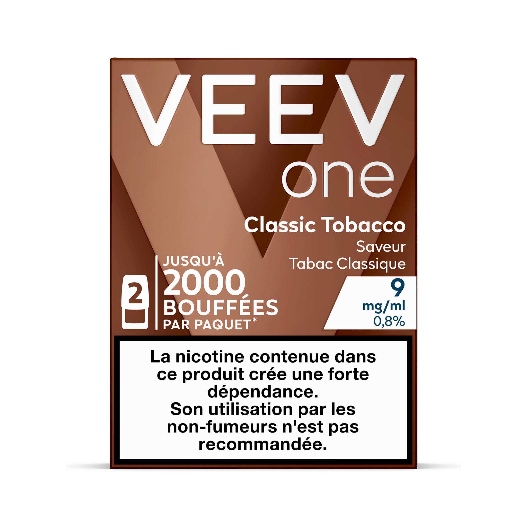 Pods VEEV ONE Tabac Classique 20mg/ml (Classic Tobacco)