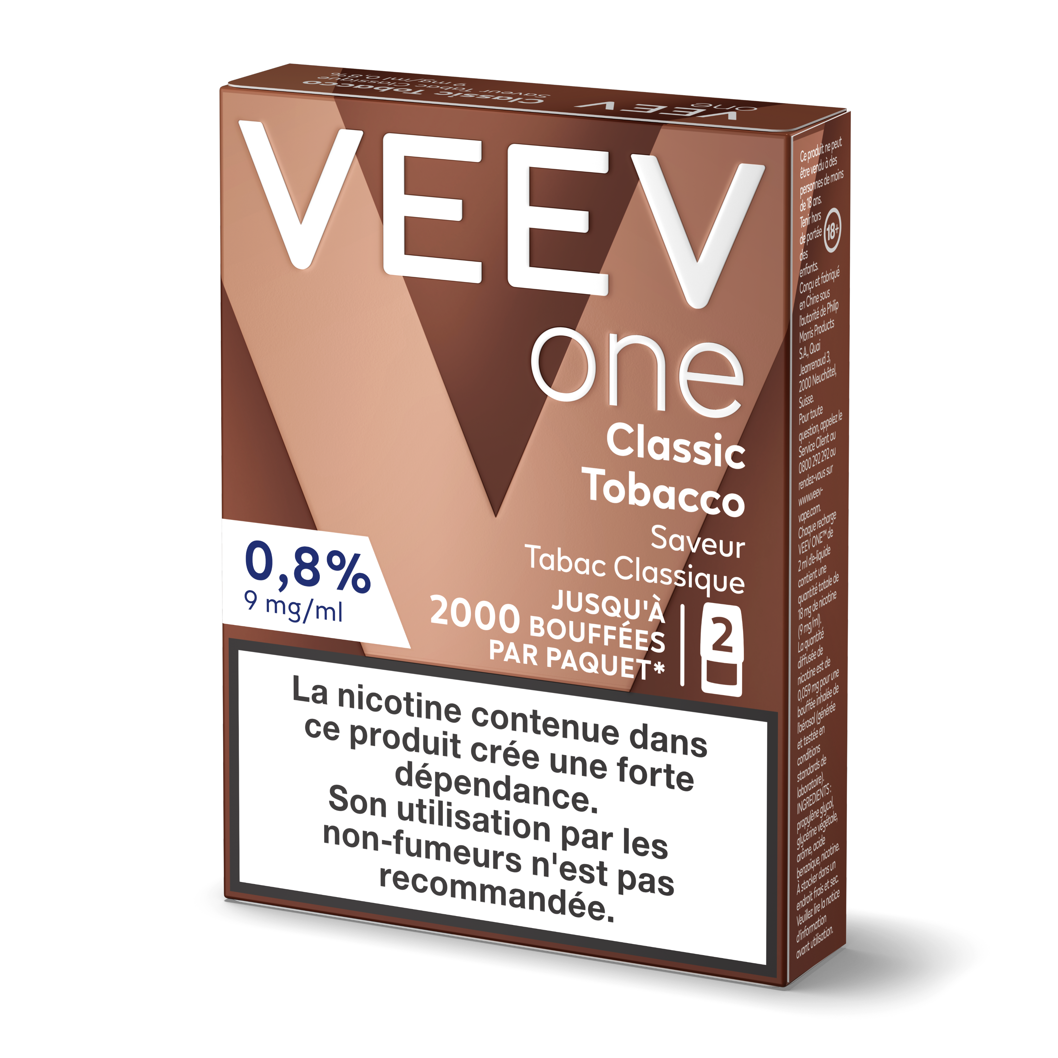Pods VEEV ONE Tabac Classique 9mg ou 20mg (Classic Tobacco)