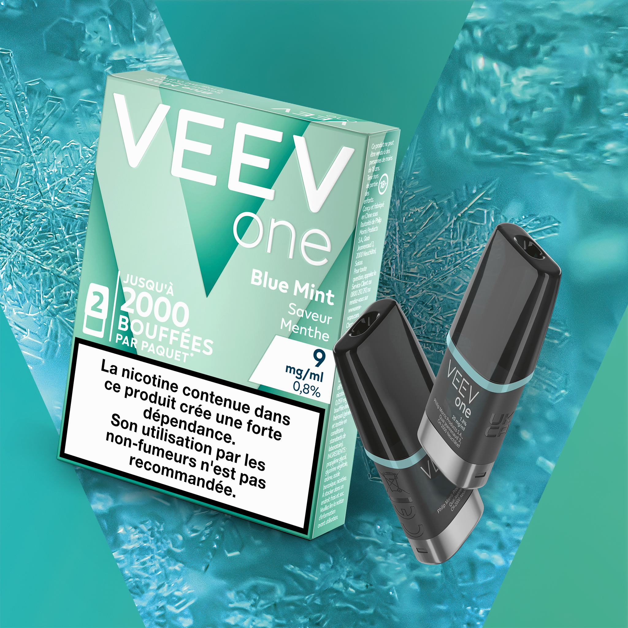 Pods VEEV ONE Menthe 20mg/ml (VEEV Blue Mint)
