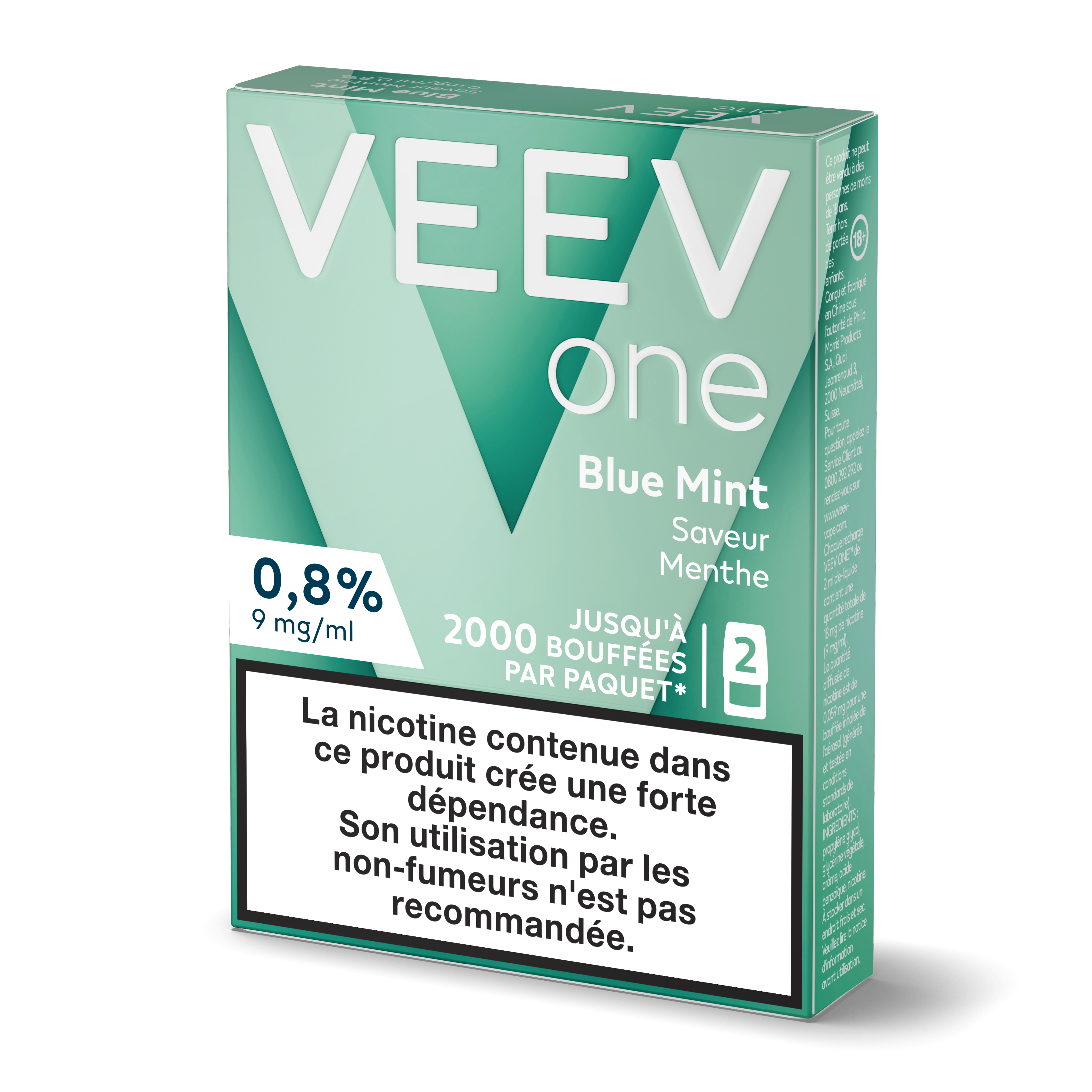 Pods VEEV ONE Menthe 9mg ou 20mg (VEEV Blue Mint)