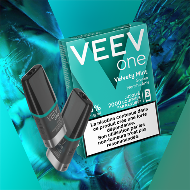 Pods E-liquide VEEV ONE Velvety Mint saveur Menthe Anis 18mg | VEEV France Pods E-liquide VEEV ONE Velvety Mint saveur Menthe Anis 18mg | VEEV France