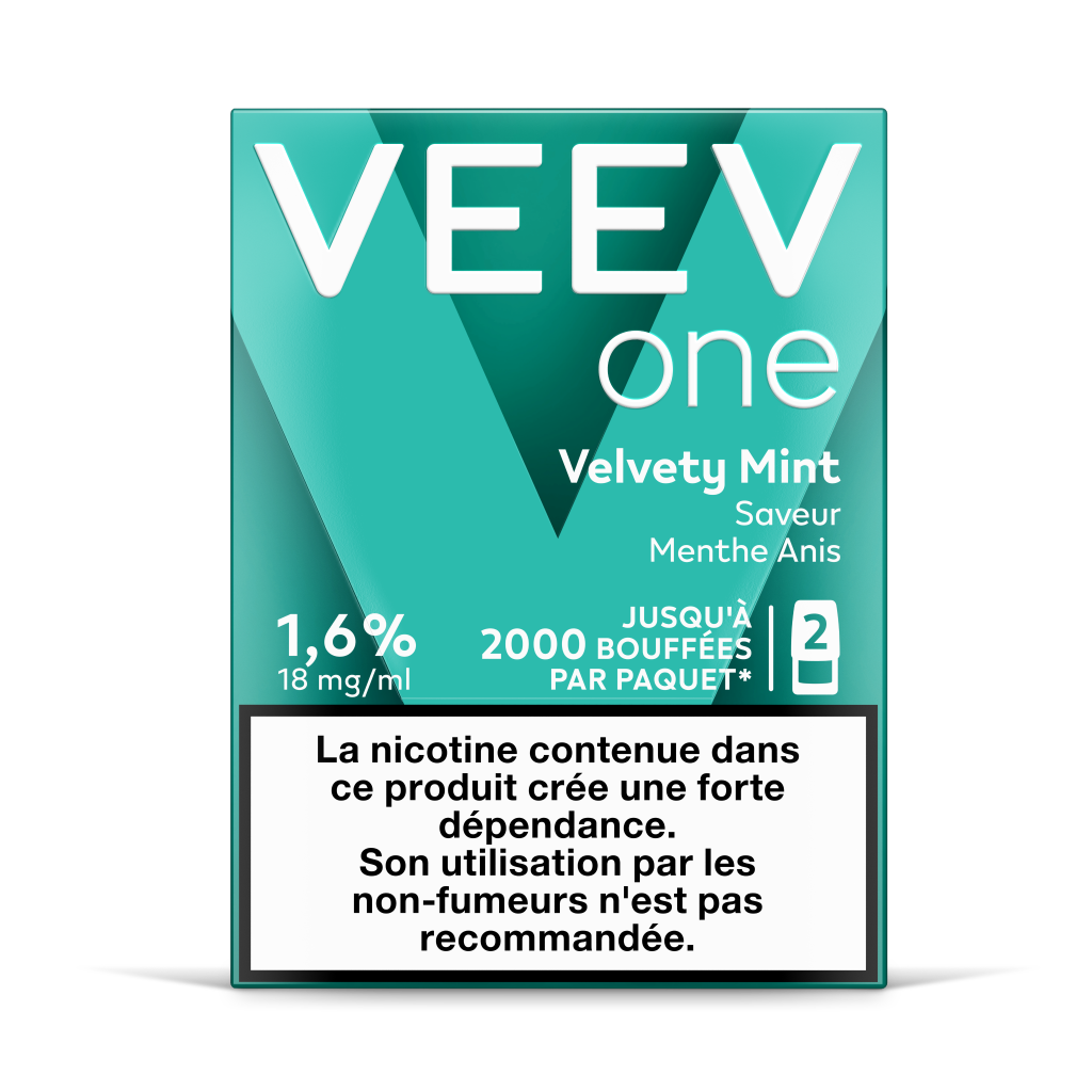 Pods VEEV ONE Menthe Anis 18mg/ml (Velvety Mint)