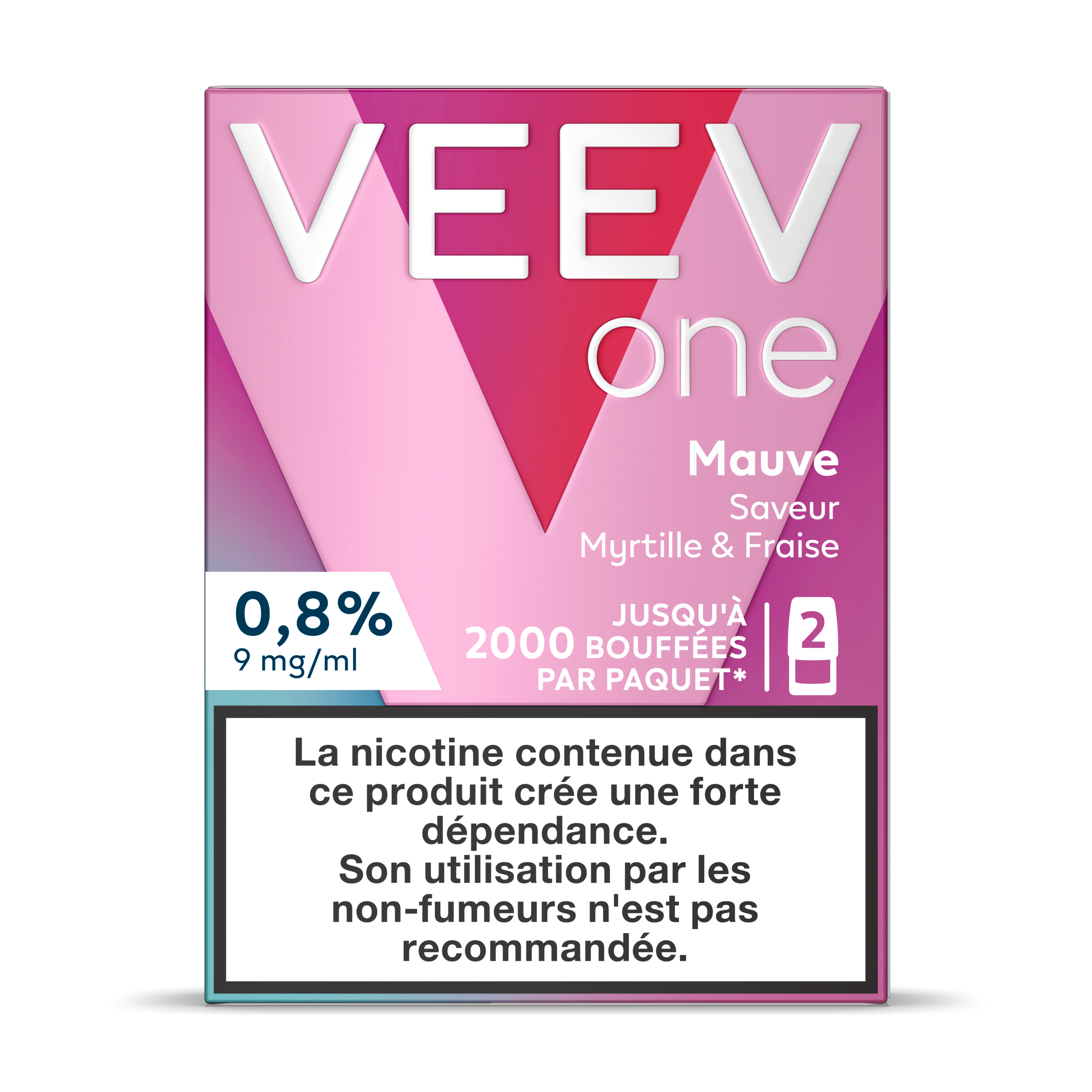 Pods VEEV ONE Myrtille & Fraise 9mg ou 20mg (VEEV Mauve)