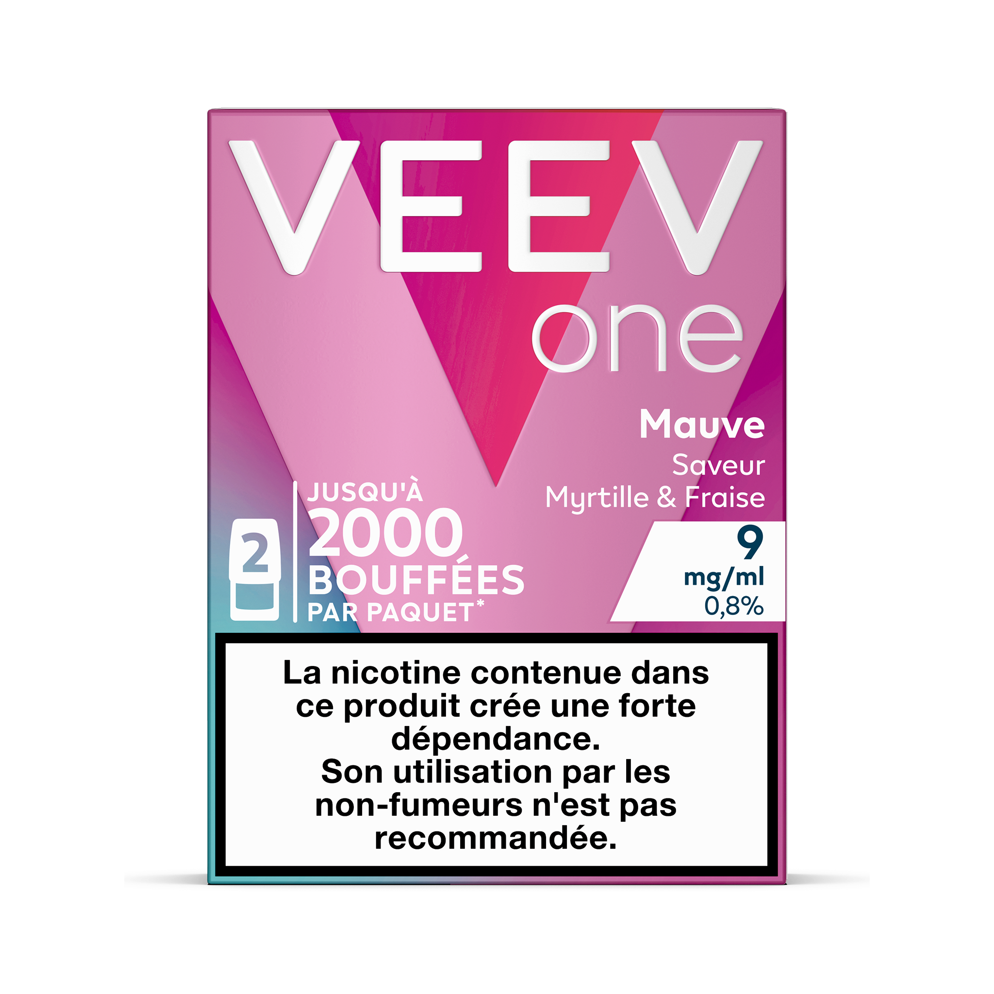 Pods VEEV ONE Myrtille & Fraise 20mg/ml (VEEV Mauve)