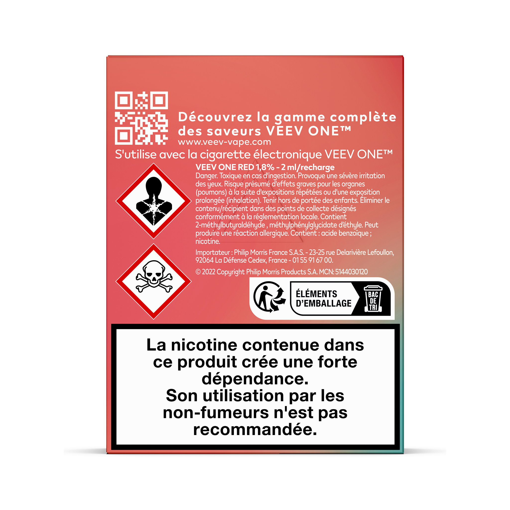 Pods VEEV ONE Fruit du Dragon & Fraise 20mg/ml (VEEV Red)