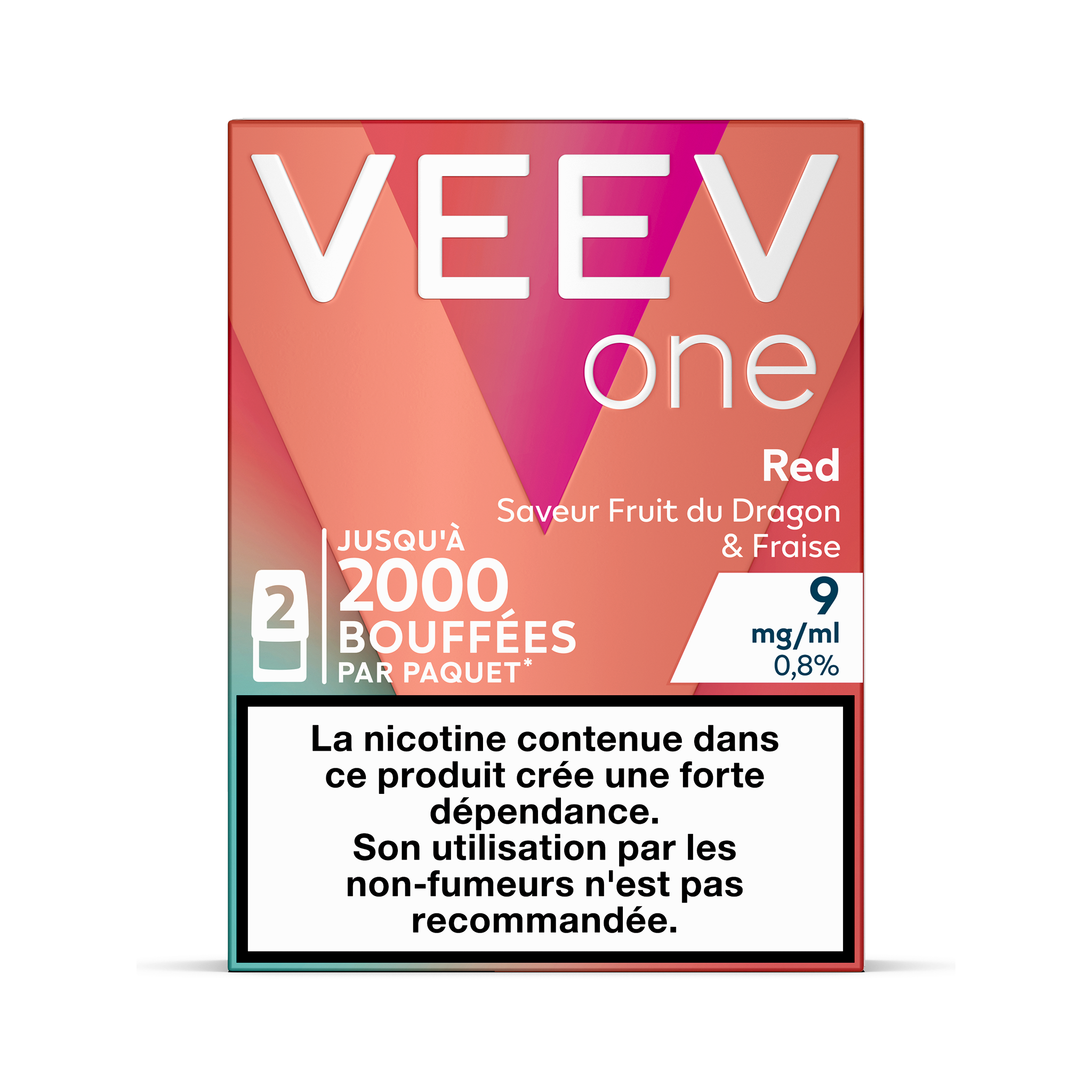 Pods VEEV ONE Fruit du Dragon & Fraise 20mg/ml (VEEV Red)