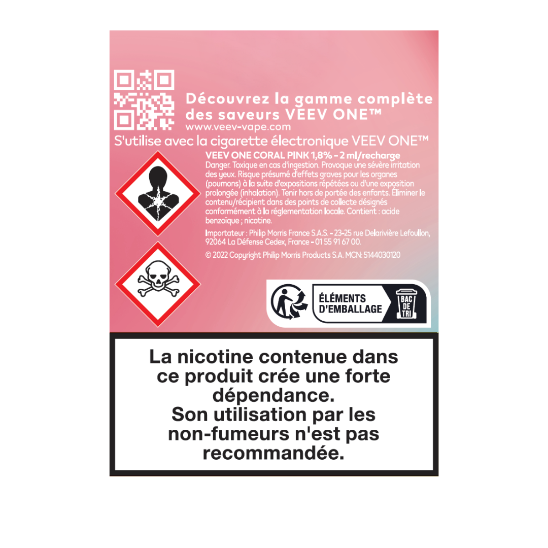 VEEV ONE Saveur Pastèque & Melon (VEEV Coral Pink)