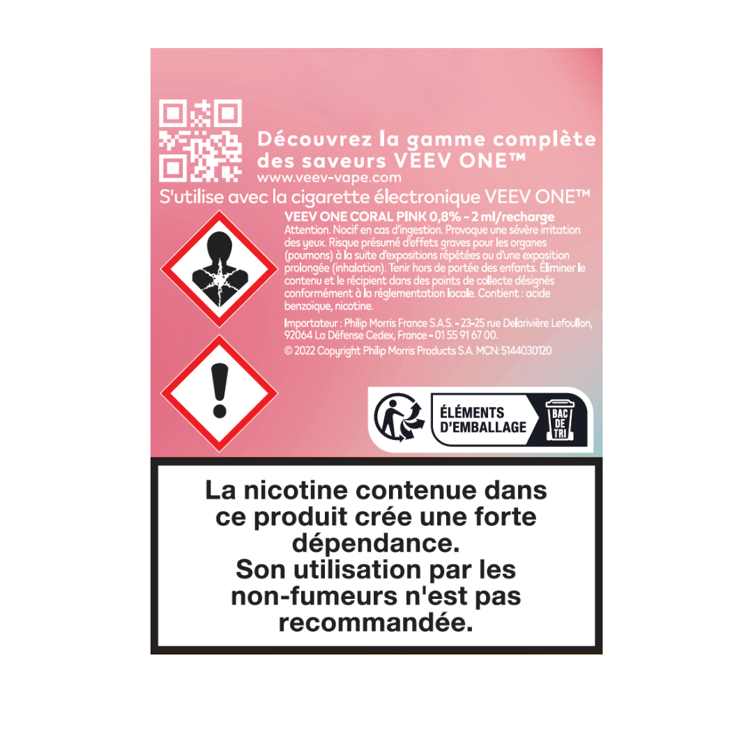 VEEV ONE Saveur Pastèque & Melon (VEEV Coral Pink)