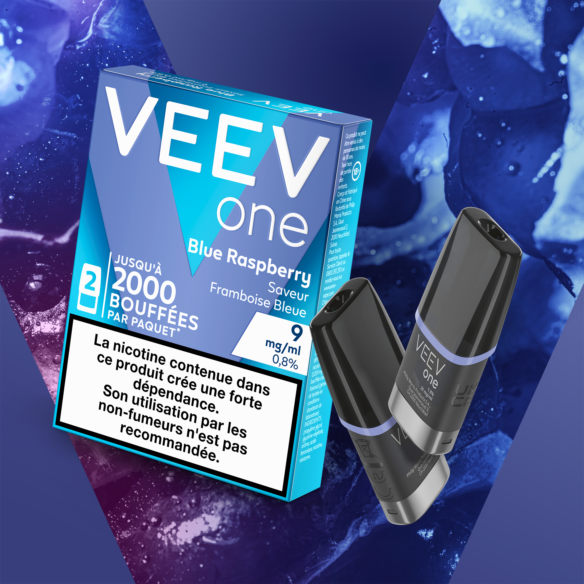 Pods VEEV ONE Framboise Bleue 20mg/ml (Blue Raspberry)