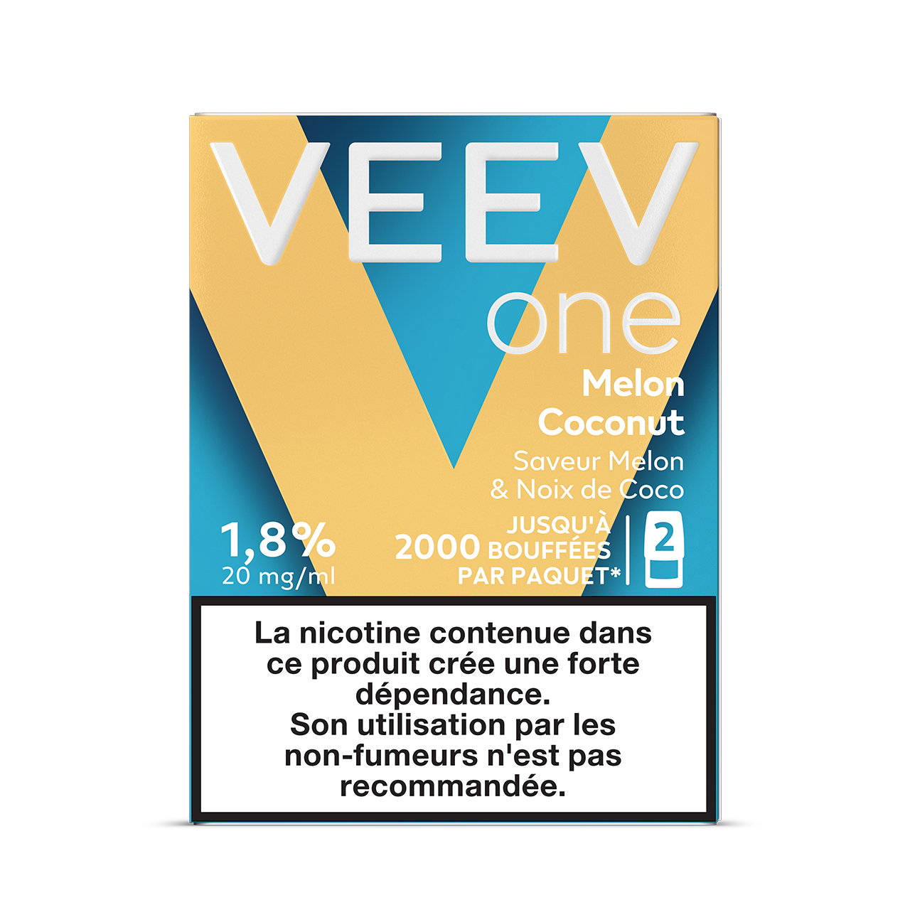 Pods VEEV ONE Melon & Noix de Coco 20mg/ml (Melon and Coconut)