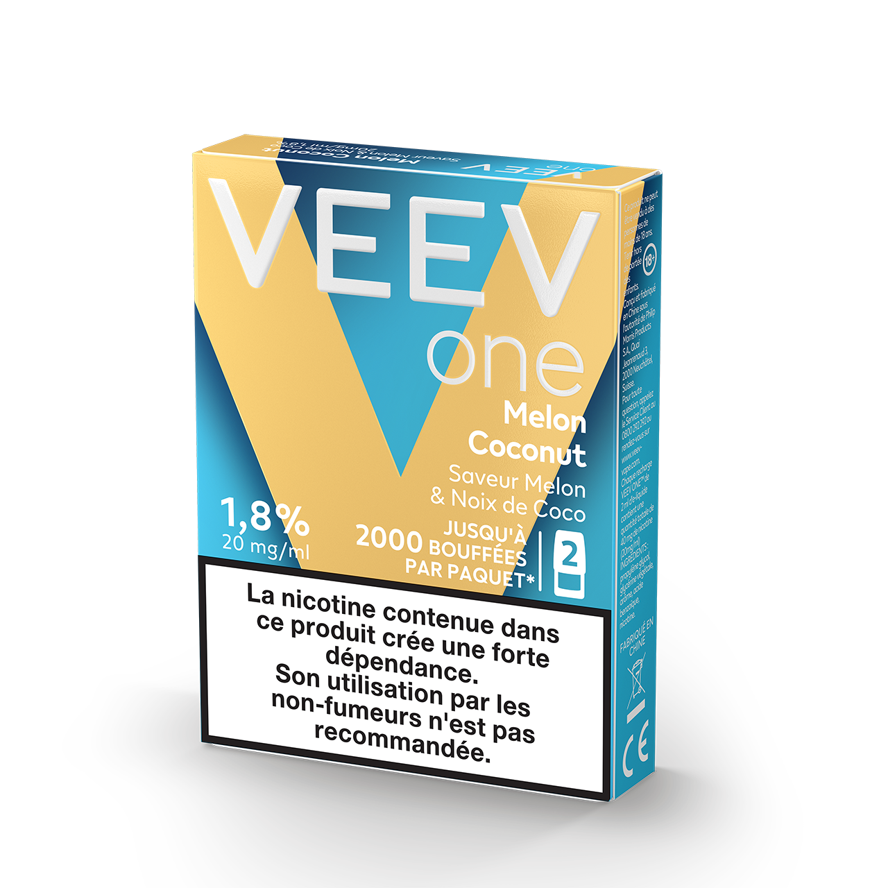 Pods VEEV ONE Melon & Noix de Coco 20mg/ml (Melon and Coconut)