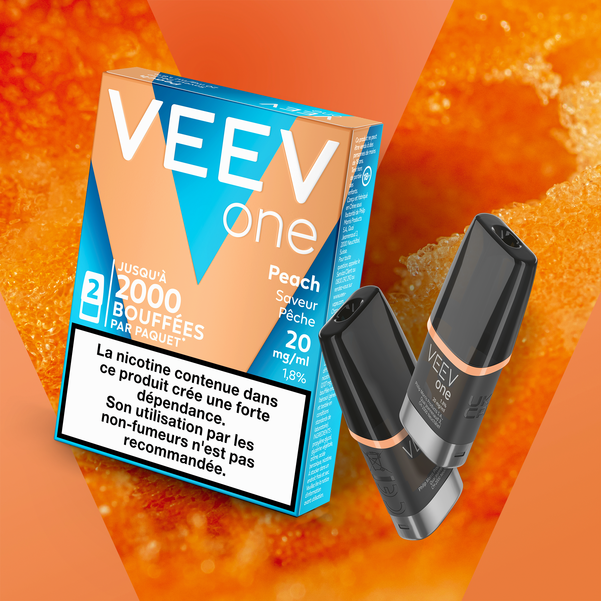 Pods VEEV ONE Pêche 20mg/ml (Peach)