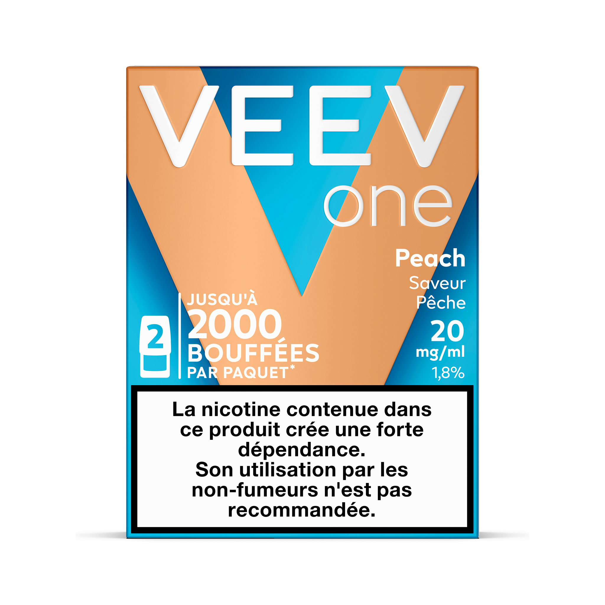 Pods VEEV ONE Pêche 20mg/ml (Peach)