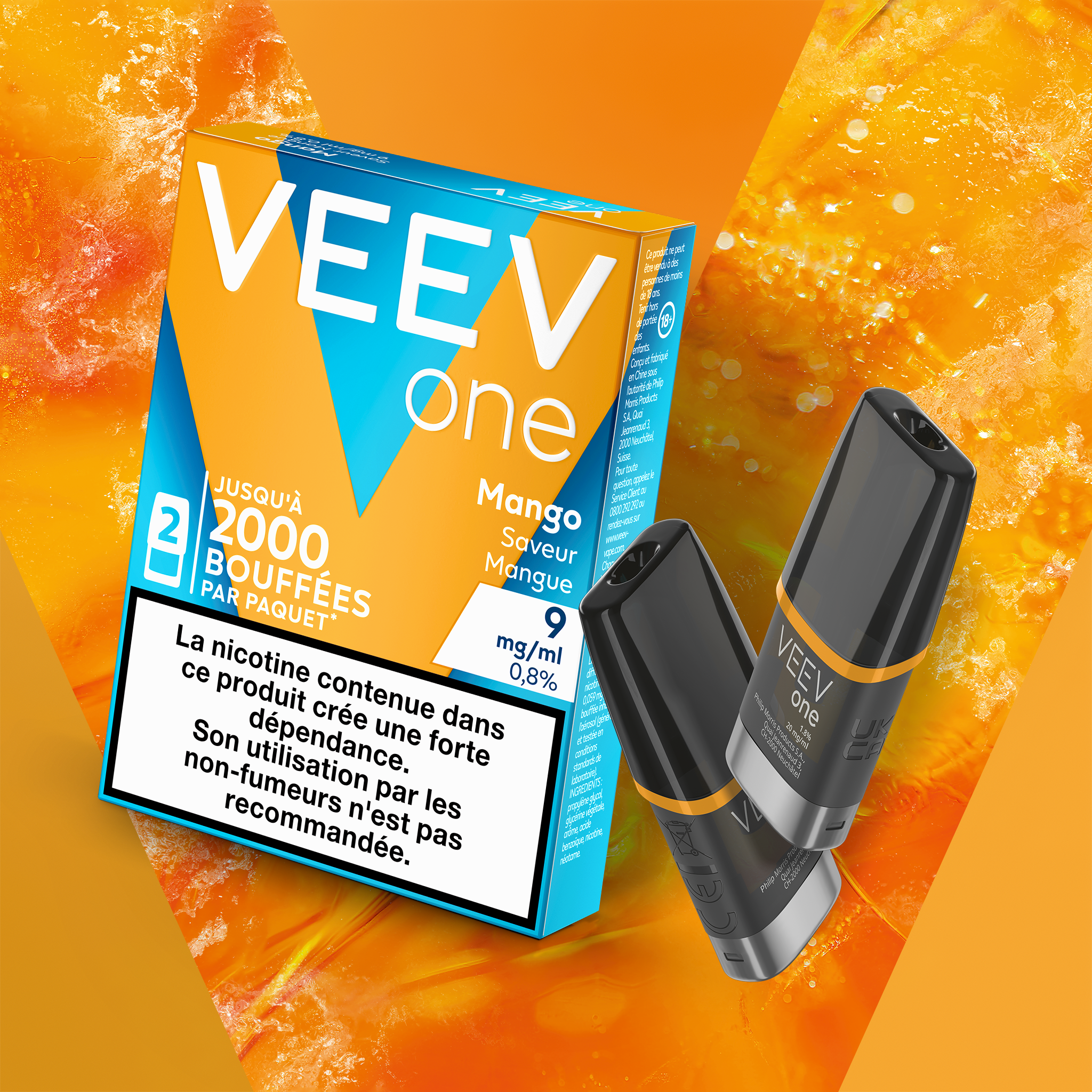 Pods VEEV ONE Mangue 9mg/ml (Mango)