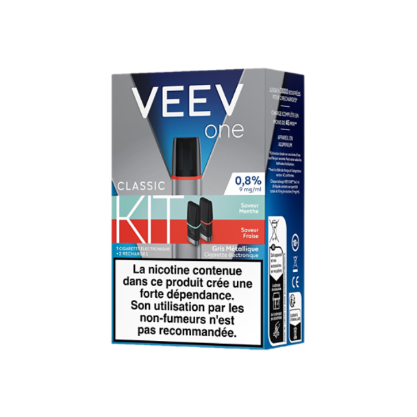 veev one noir carbone + 2 cartouches E-cig électronique VEEV one et VEEV puff