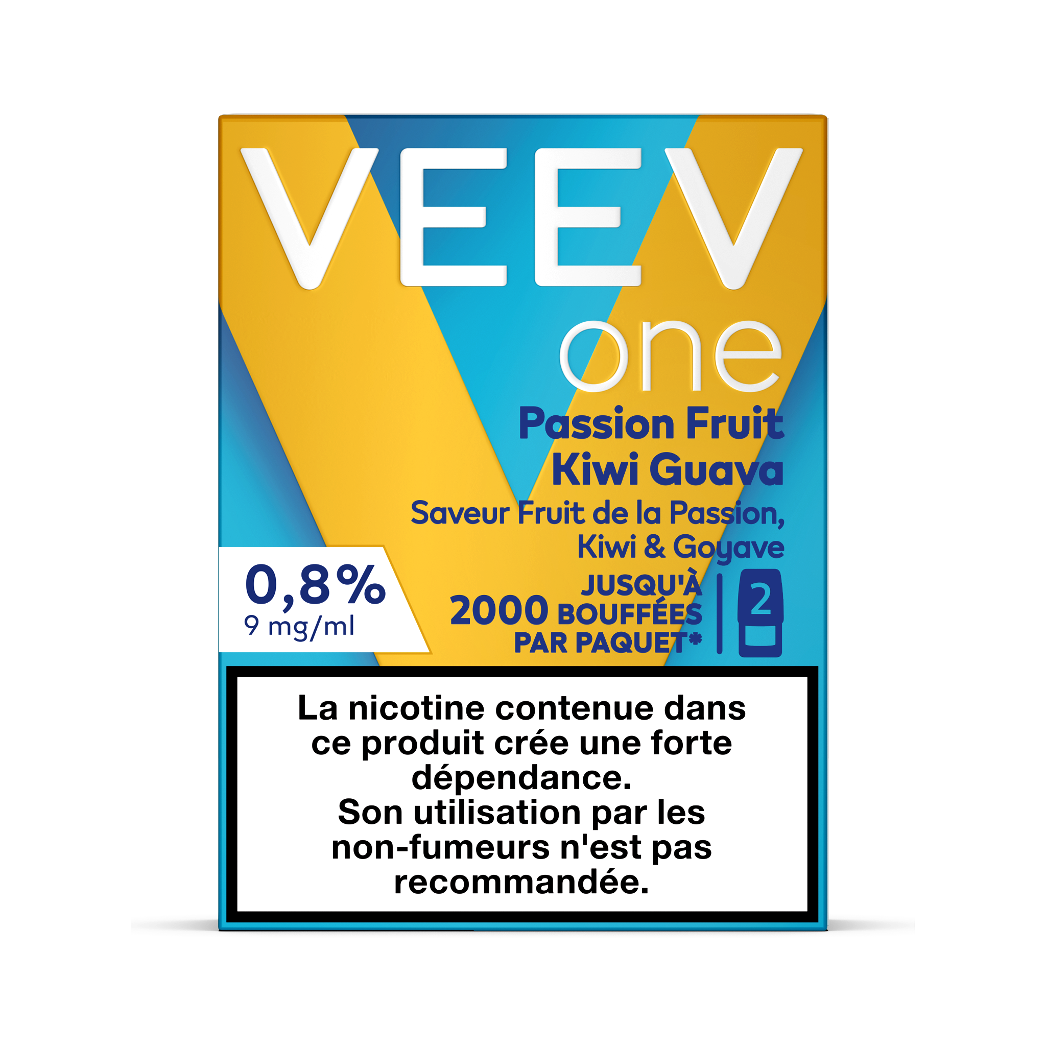 Pods VEEV ONE Fruit de la Passion, Kiwi & Goyave 9mg/ml (Passion Fruit Kiwi Guava)