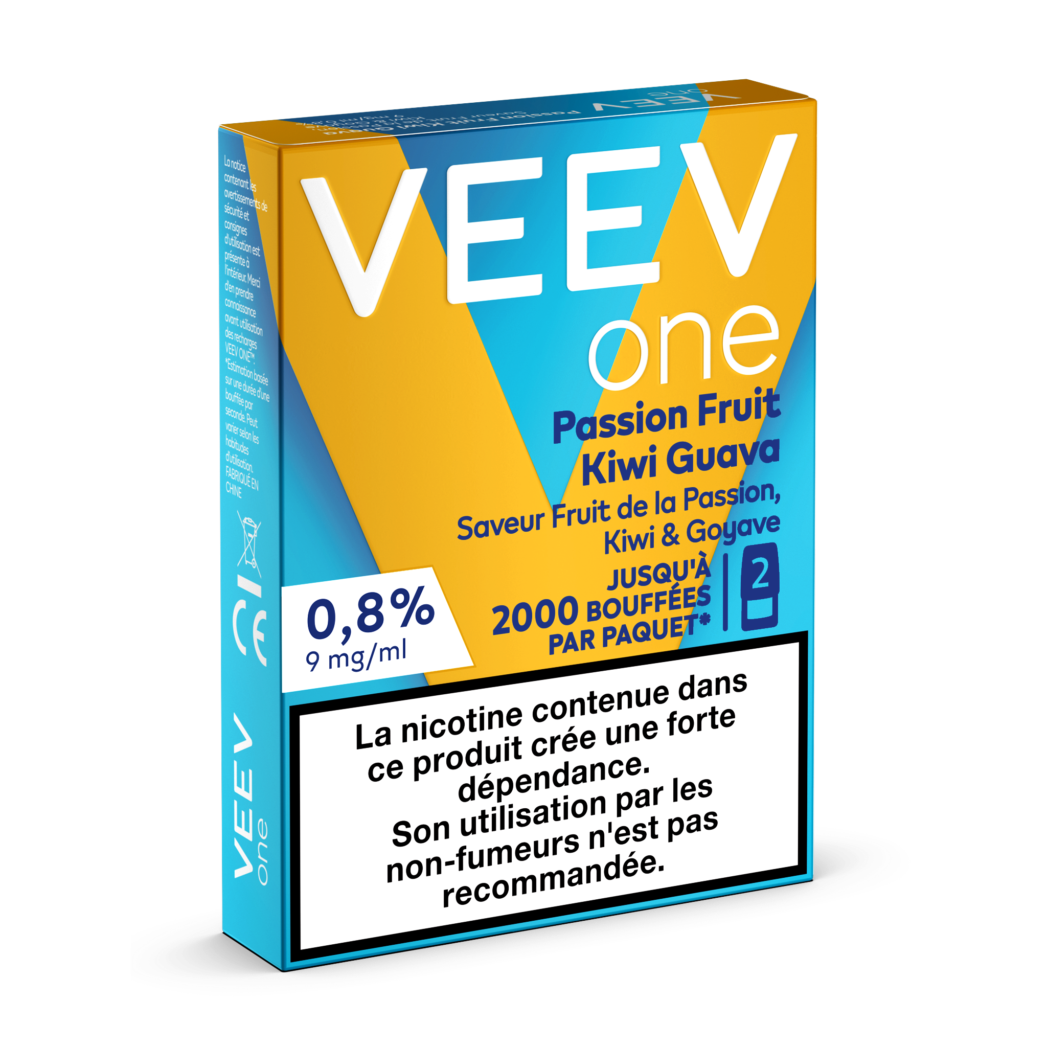 Pods VEEV ONE Fruit de la Passion, Kiwi & Goyave 9mg/ml (Passion Fruit Kiwi Guava)