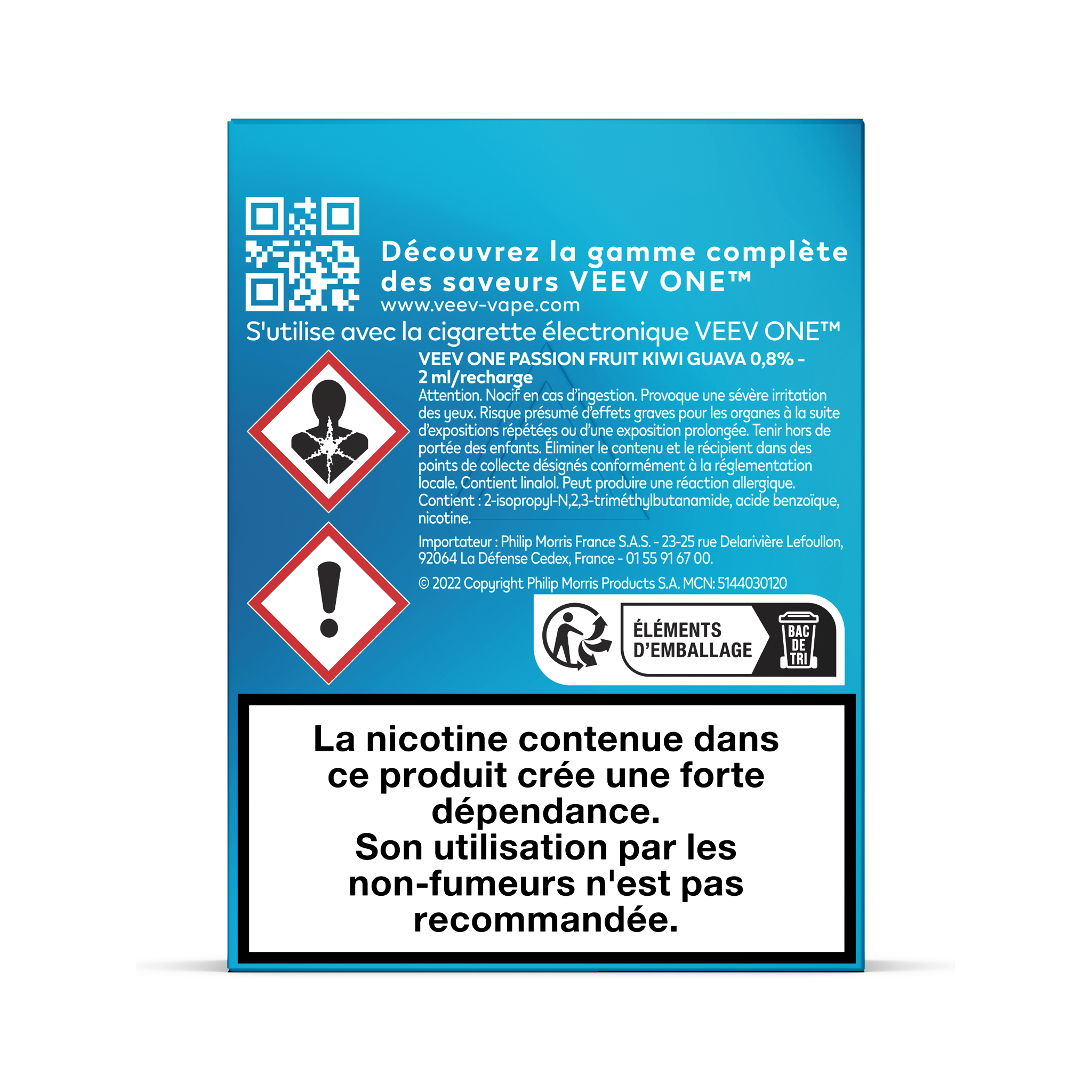 Pods VEEV ONE Fruit de la Passion, Kiwi & Goyave 9mg/ml (Passion Fruit Kiwi Guava)