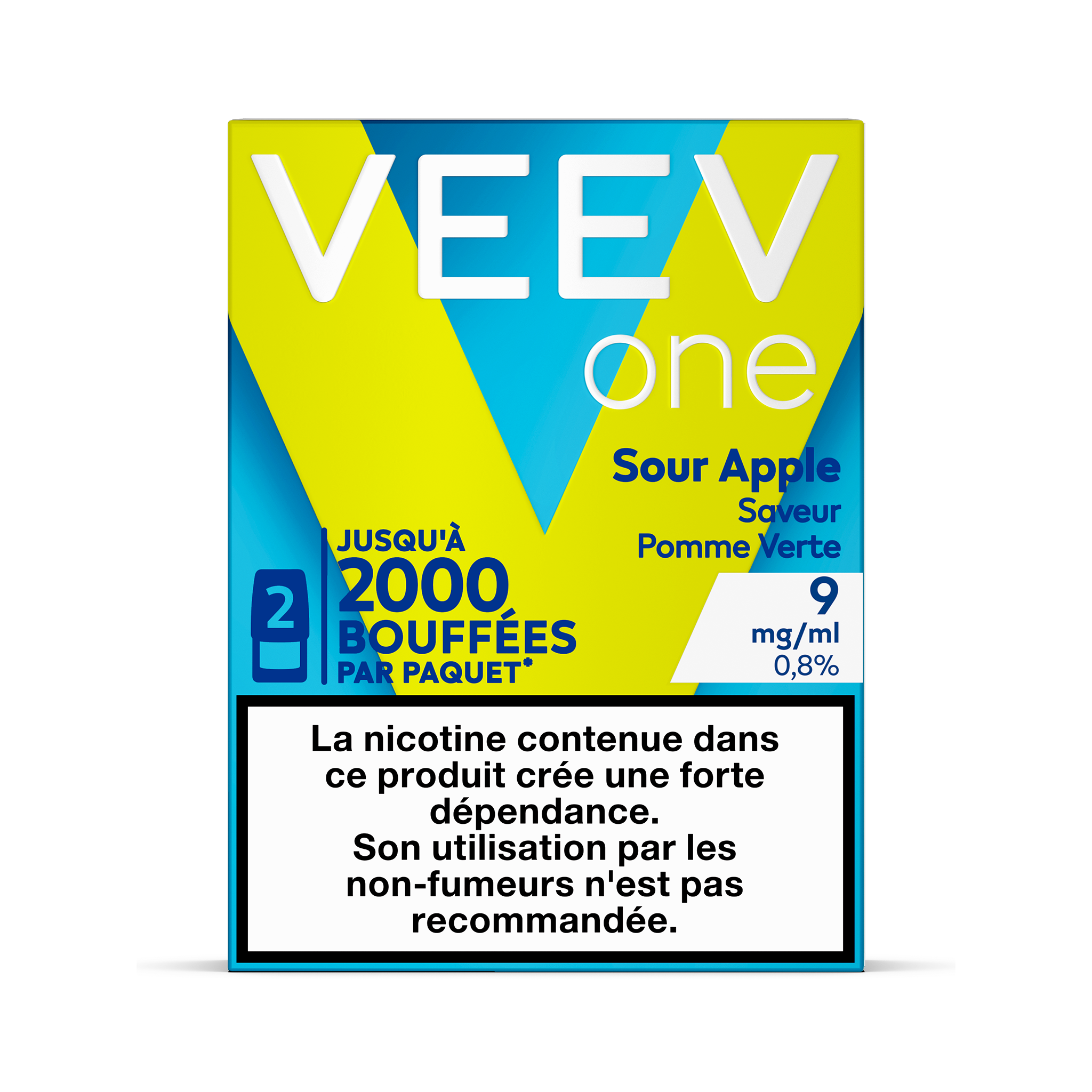 Pods VEEV ONE Pomme verte 9mg/ml (Sour Apple)