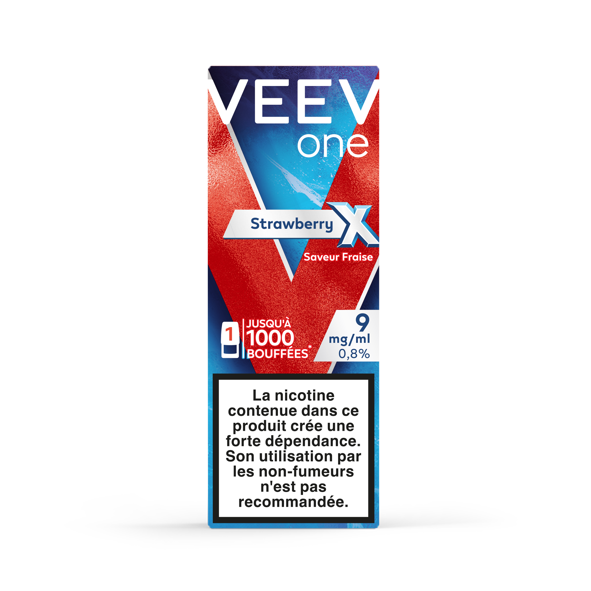 Pod VEEV ONE Fraise X 9mg/ml (Strawberry X)