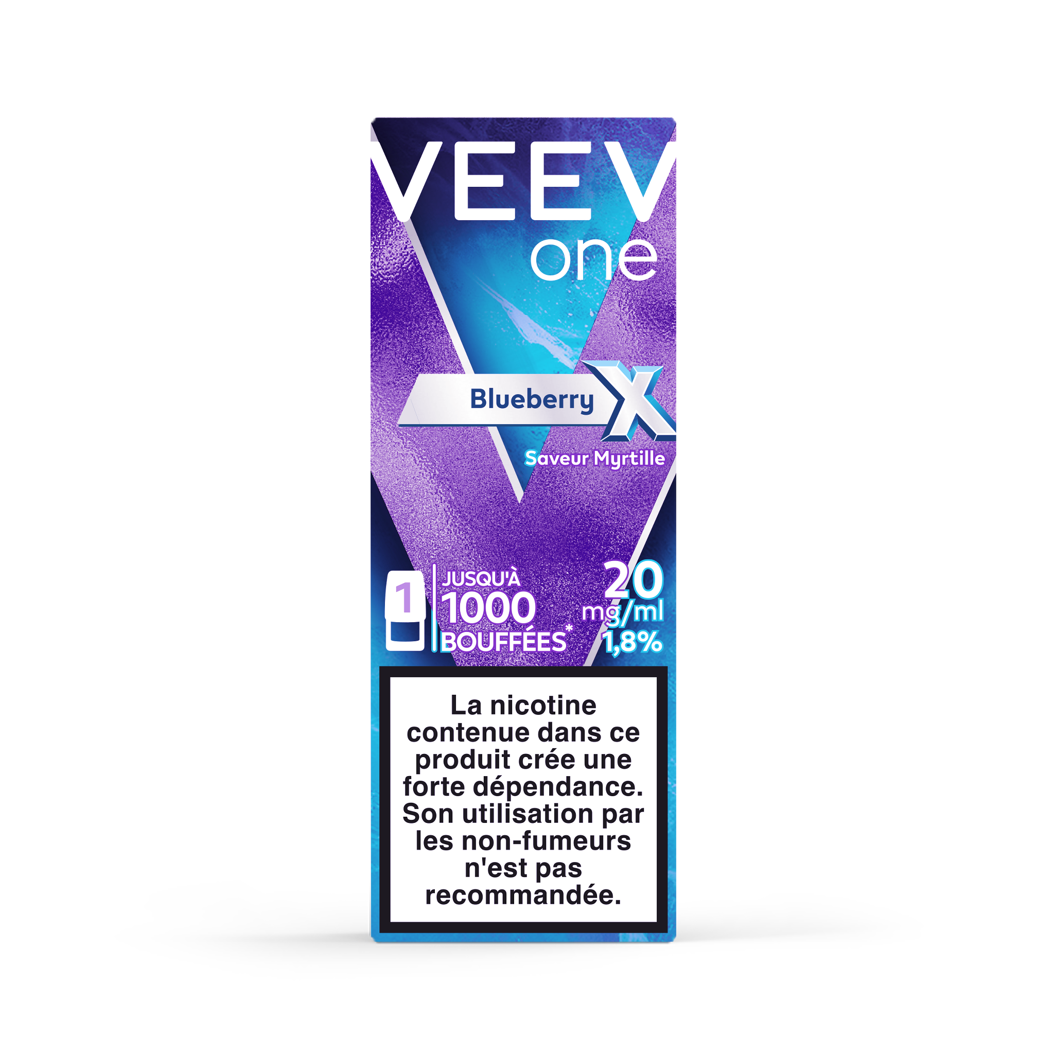 Pod VEEV ONE Myrtille X 9mg/ml (Blueberry X)